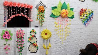 25 Best collection paper flower wall hanging craft ideas