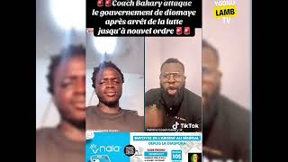 🚨🚨🚨Coach Bakary attaque le gouvernement de diomaye après arrêt de la lutte jusqu'à nouvel ordre