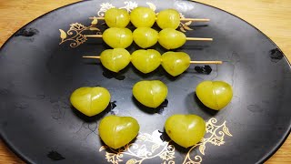 Heart shape grapes | How to Make Heart Shape Grapes | Easy Fruit Decoration