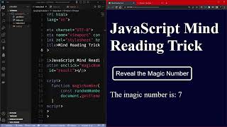 Mind-Blowing JavaScript Mind Reading Trick - Reveal Your Magic Number! #Shorts