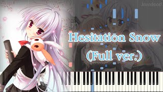 [Hatsuyuki Sakura: White Graduation OP 1] Hesitation Snow/fripSide (Full ver.) Piano Arrangement