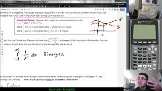 Using the Comparison Theorem for Improper Integrals