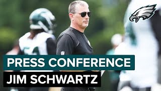 Defensive Coordinator Jim Schwartz Discusses Cornerback Rotation & More | Eagles Press Conference