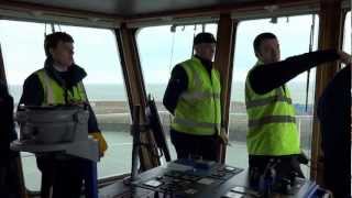 Sea Truck 'Clipper Panaroma' maneuvering in docks from the bridge - Part 1