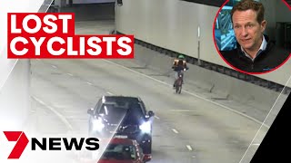 Cyclist are getting lost in Sydney's network of underground motorway tunnels | 7NEWS