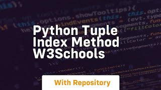 Python Tuple index Method W3Schools