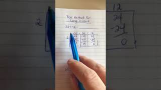 The Box Method for Long Division