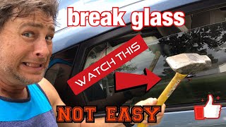 How difficult to break car window