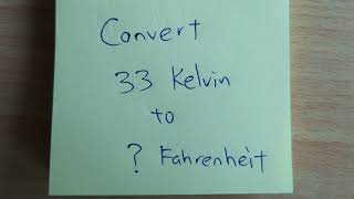 Kelvin to Fahrenheit ~ Simple Python Code