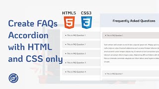 How to create FAQs Accordion with HTML and CSS only (without JavaScript)