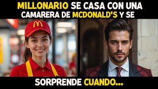 MILLONARIO SE CASA CON LA CAMARERA DE MCDONALD’S EN UN RETO Y SE SORPRENDE CUANDO...