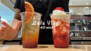 Cafe Vlog 40mins | 🧡40 Minutes of Korean Cafe Vlog ❤️