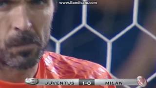 ضربات الترجيح يوفنتوس ميلان نهائي كأس السوبر الايطالي 2016