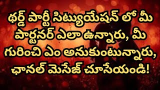 థర్డ్ పార్టీ సిట్యుయేషన్ లో మీ పార్టనర్ ఎలా ఉన్నారు,ఎం అనుకుంటున్నారు? Tarot reading in  telugu