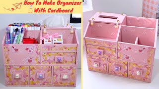 DIY Desk Organizer By Cardboard / DIY / Tutorial / Hoài Nanu