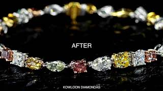 Fancy Color Diamond Bracelet 粉紅鑽石手鍊 - Kowloon Diamonds｜九龍鑽石行