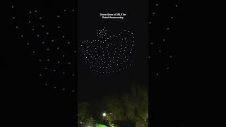 Up, up, and away! #RebelHomecoming drone show at #UNLV 🎡 #unlvrebels #lasvegas #universitylife