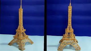 Eiffel Tower model making| How to make miniature Eiffel Tower| Eiffel tower model for school project