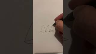 Designing a pyramid with 3D cones ✍️ #drawing #music #song #shortvideo #youtubeshorts #viralvideo