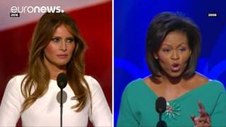 Melania Trump \u0026 Michelle Obama speeches compared