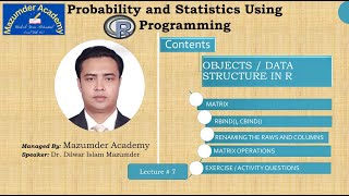 Lecture 7 Matrix in R programming