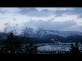 2025.02.09 晴れていたのに急に激しい降雪　田村山頂上展望所から伊吹山を眺めると、ボタボタ雪が～♬