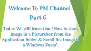 How to Scroll Image inside a Picture Box in Windows Form.