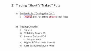 7 1 Naked Short Puts Trading Checklist