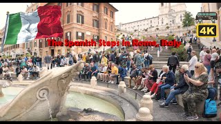 4K Spanish Steps in Roma, Italy😍