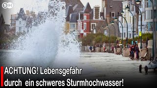 ACHTUNG! Lebensgefahr durch ein schweres Sturmhochwasser! #germany  | SH News German