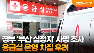 정부 '부산 심정지' 사망 조사…응급실 운영 차질 우려 / 연합뉴스TV (YonhapnewsTV)