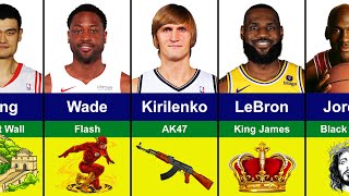 Nicknames of Famous NBA Players 🎩🏀 | King James, Slim Reaper, Mr. Basketball, Shaq, Greek Freak