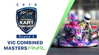 2018 Vic Kart Championship Round 2 Vic Combined Masters class final at Go-Kart Club of Victoria