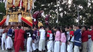 【豊姫神社秋季大祭】大地太鼓の差上げ　三豊市豊中町上高野(H24)