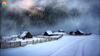 Зима Как в Детстве. Красивый Снегопад в Деревне. Звуки Зимы. Зимняя Атмосфера Для Отдыха