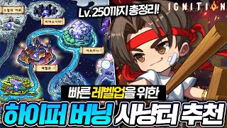 Lv.200~250 하이퍼 버닝 빠른 레벨업을 위한 아케인리버 인기 사냥터 총정리!! [메이플]