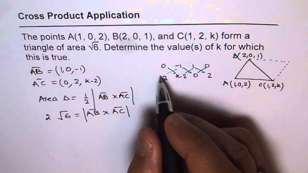 9 Vector Cross Product Triangle Area - YouTube