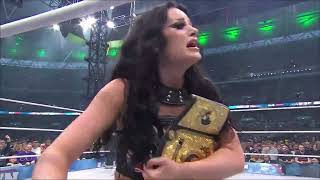 Saraya wins AEW womans championship at All In 2023