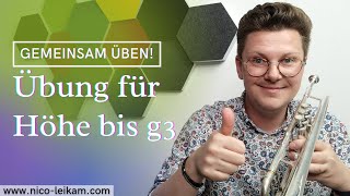 Höhentraining bis g3 | Hohe Töne auf Trompete spielen | So kannst Du es üben | Trompetentraining 🎺