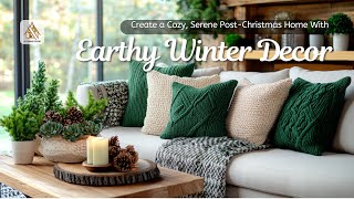 Cozy Serene Post-Christmas Home with Warm \u0026 Earthy Winter Decor Ideas to Refresh Your Space