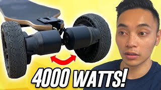 4000W Motor Electric Skateboard! - Vestar Black Hawk Speed and Range Test