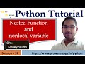 #57 Python Tutorial for Beginners | Nested function and nonlocal variables