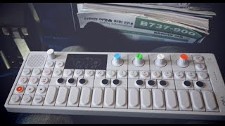 making a song on an OP-1 on an airplane