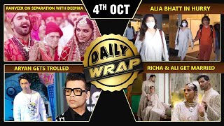 Alia In Comfortable Look, Ranveer On Separation With Deepika, Aryan Gets Trolled | TOP 10 NEWS