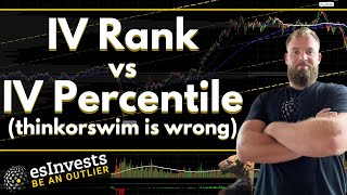 IV Rank (IVR) vs IV Percentile (IVP) | Thinkorswim (tos) is WRONG