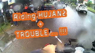 #2 VLOG | Riding hujan2 + Trouble ... !!