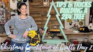 TIPS \u0026 TRICKS QUICKLY BUILDING A WOODEN 2×4  TREE WITH A JIG (CHRISTMAS COUNTDOWN OF CRAFTS DAY 2)