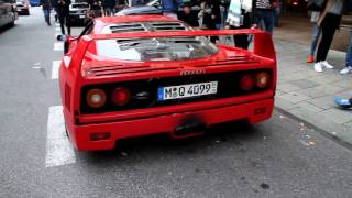 F40 today in munich ferrari f40 spitting a Flame