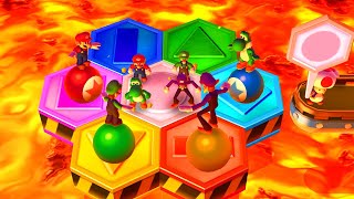 Mario Party Series - Knock Out Minigames - Mario vs Yoshi vs Luigi vs Waluigi
