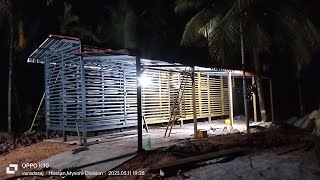 Varadaraj fabrication coconut shed in Hosadurga phone 6363136067\u0026 9008985263